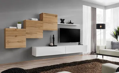 Immagine prodotto di Set di 6 pezzi di mobili da parete Set di mobili da parete di design per il soggiorno