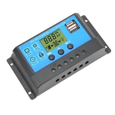 Obrázek produktu pro Solární regulátor nabíjení, PWM USB solární regulátor nabíjení, PWM solární regulátor nabíjení, regulátor nabíjení solárních panelů, 12V 24V solární regulátor nabíjení, USB regulátor solárních panelů