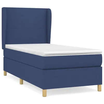 Produktbild von vidaXL Boxspringbett mit Matratze Blau 90x190 cm Stoff