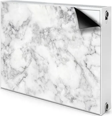 Produktbild von Magnet Heizkörperabdeckung Heizkörperverkleidung Verkleidung Abdeckung 100x60 cm - Weisser Marmor