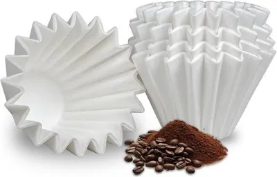 Zdjęcie produktu dla Filtry Kalita Wave 155 - opakowanie 100 sztuk - Małe filtry do kawy na 1-2 filiżanki