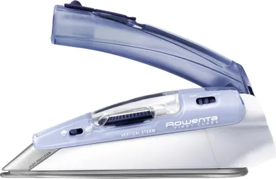 Immagine prodotto di Ferro da stiro portatile Rowenta First Class DA1510F2, piastra in acciaio inox Microsteam 200, 1000 W, 0,065 l, 45 g/min, Bianco/Blu