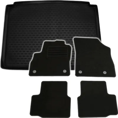 Produktbild von Gummi-Kofferraumwanne + Fußmatten Set für Opel Astra K, Bj. 10/2015-