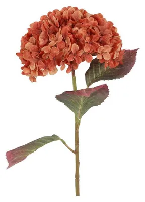 Produktbild von Countryfield künstliche Hortensie orange Dekoblume 70 cm Kunststoff