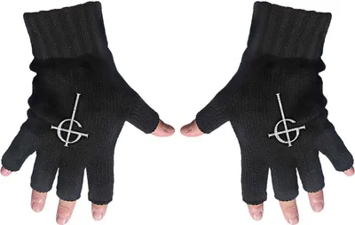 Image de Ghost - Gants unies hommes/femmes sans doigts "Ghost Cross" RO7980 (taille unique) (Noir)