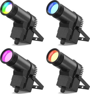 Obrázek produktu pro Bodové světlo, 30W RGBW, ovládání DMX, 4ks, zástrčka EU
