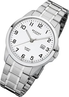 Produktbild von Regent Armbanduhr silber F-1009 Herren Analog-Quarzuhr URF1009