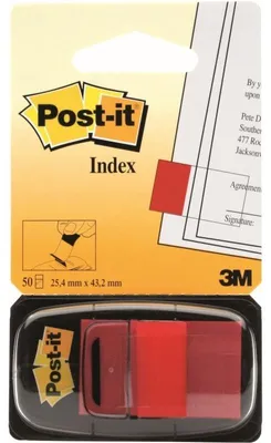 Produktbild von Záložky Post-it Index široké 25,4x43,2 červená