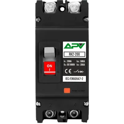 Produktbild von MCCB DC Leitungsschutzschalter 200A / 1000V DC 2 Polig PV Batterie