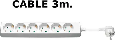 Zdjęcie produktu dla Microconnect 6 Gniazda Gniazdo Schuko 3M Białe