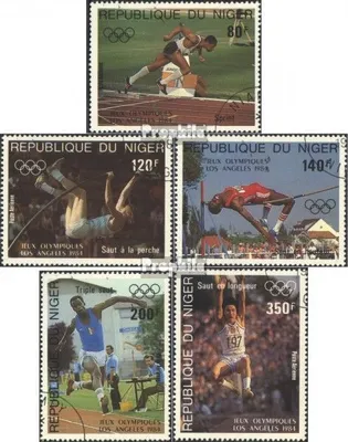 Produktbild von Briefmarken Niger 1984 Mi 876-880 (kompl.Ausg.) gestempelt Olympische Sommerspiele, Los Angeles