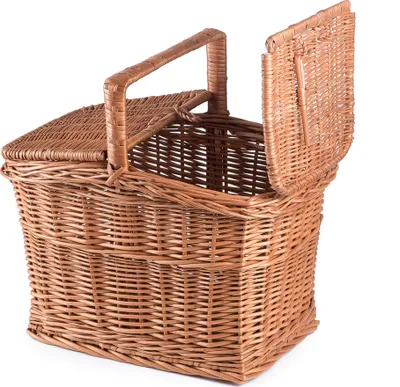 Produktbild von JIPRO® Picknickkorb aus Weide Eger V. - Weidenkorb - B 34 x T 24 x H 19/28