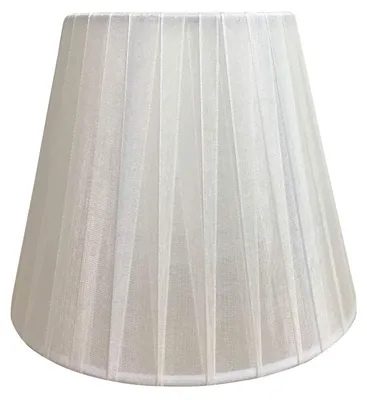 Lampenschirme aus Satin, 6 Stk., Ø 15 cm, weiß