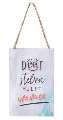 Produktbild von Schild 10x15cm Spruch Doof MDF Holzbild Wandbild Türschild Deko Holzschild Hänger