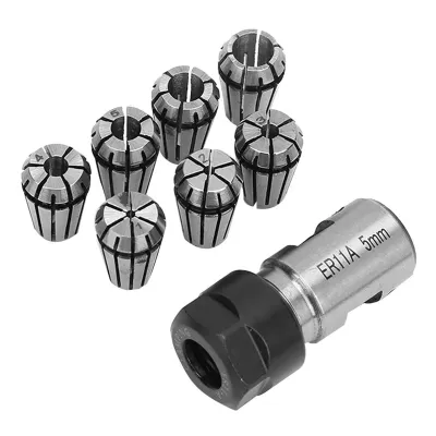Obrázok produktu pre 7 ks ER11 5 mm predlžovacia tyč držiaka hriadeľa motora ER11 1-7 mm sada pružinových nábojníc