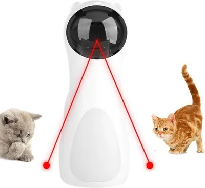 Obrázek produktu pro Hračka pro kočky s časovačem – interaktivní inteligentní hračka pro kočky – laser pro kočky – 3 různé režimy – včetně nabíjecího kabelu – tichý motor
