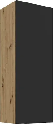 Produktbild von LUNARA Küchenoberschrank – Breite 40 cm, Schwarz/Eiche Artisan