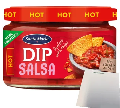 Produktbild von Santa Maria Dip Salsa Hot (245ml Glas) + usy Block