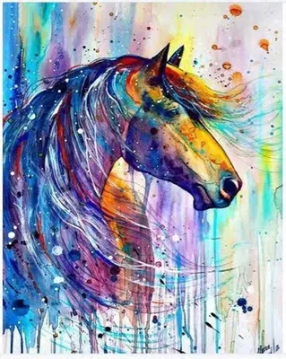 Obrázok produktu pre Obraz podľa čísel, abstraktný kôň, 40X50 Cm, umiestnený v ráme, kreatívna výtvarná súprava