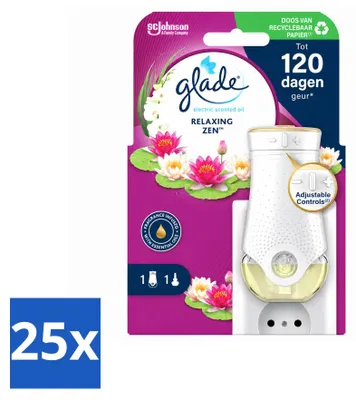 Image de 25 diffuseurs électriques parfumés Glade - Relaxing Zen - Pack avantageux - 25 pièces