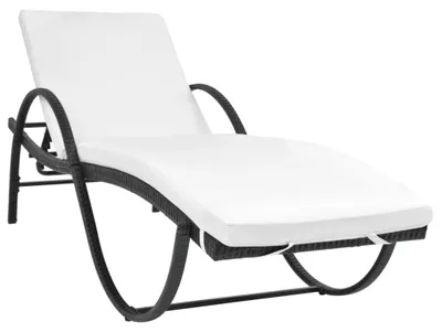 Obrázok produktu pre vidaXL Lehátka 2 ks so stolíkom Poly ratan Black