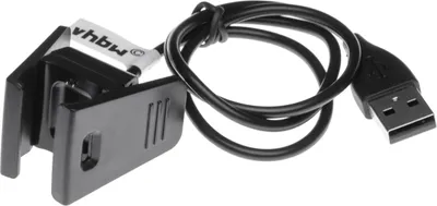 Produktbild von vhbw USB Ladekabel kompatibel mit Fitbit Charge 2 Smartwatch Fitnesstracker - Ladestation Schwarz, 50 cm