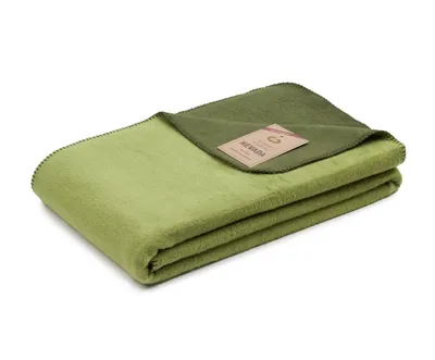 Immagine prodotto di Ambiente Trendlife coperta in cotone acrilico Nevada Double Face+punto decorativo 150x200cm verde