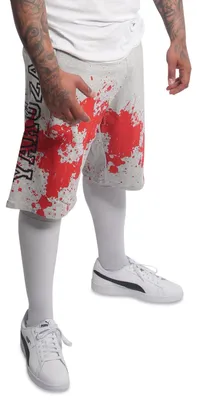 Obrázek produktu pro Yakuza Pánské teplákové šortky Creepy, světle šedé skvrnité, S