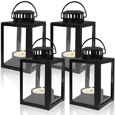 Productafbeelding van Buitenlampen, 4 stuks, 6 x 10,1 cm, windlicht voor kaarsen