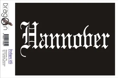 Produktbild von Aufkleber / Autoaufkleber - JDM / Die cut / Auto / OEM - Stadt Hannover - 200x80mm rot - Heckscheibe / Heckscheibenaufkleber