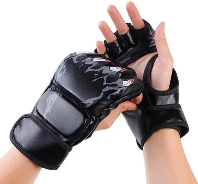 Obrázek produktu pro Boxerské rukavice – vylepšená ochrana s nastavitelným páskem na zápěstí – pro boxovací pytel a trénink (M a L) – černé