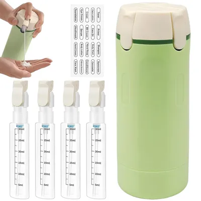 Productafbeelding van 4-In-1 Reisflesdispenser voor Shampoo en Douchegel