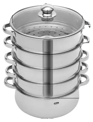 Produktbild von Dampftopf, 5-lagiger Edelstahl, multifunktionales Kochgeschirr, Silber