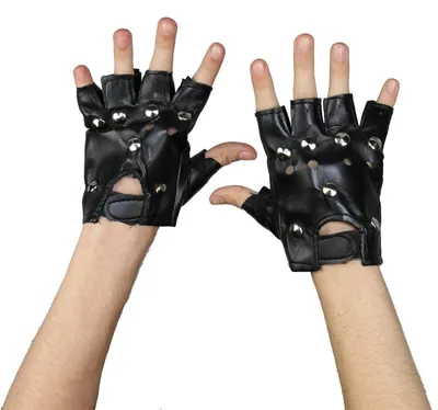 Produktbild von schwarze Punk Handschuhe mit Nieten