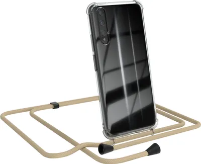 Produktbild von EAZY CASE Handykette kompatibel mit Honor 20, Handyhülle mit Umhängeband, Handykordel, Schutzhülle Clear, Band in Blau