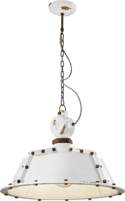 Produktbild von Hängeleuchte Keramik E27 H: max. 110 cm Weiß Shabby Antik Vintage Design Keramikleuchte