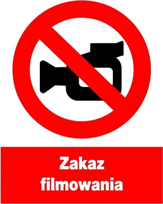 Obrázok produktu pre ZÁKAZ FILMOVANIA - PVC tabuľa 225X275 ZNAČKA ZÁKAZU FILMOVANIA