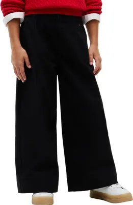 Immagine prodotto di Pantaloni a gamba larga da bambina Tommy Hilfiger, modello KG0KG09717, con 5 tasche, colore nero, taglia 16
