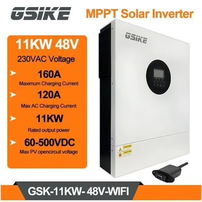 Immagine prodotto di Inverter solare ibrido, tecnologia Dual-MPPT, uscita a onda sinusoidale pura, GSK-4KW-24V-WIFI