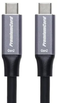 Productafbeelding van PremiumCord USB-C naar USB-C 100W, zwart, 5 meter, USB-kabel
