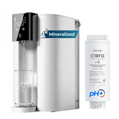 Produktbild von Waterdrop C1SL Alkalische Mineral-Auftisch-Osmoseanlage mit einem zusätzlichen WD-C1RFG Ersatzfilter