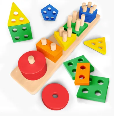 Image de Jeux Montessori pour enfants de 1 an - Jouets d'activité et de développement pour enfants de 1, 2 et 3 ans - Jouets pour bébés de 1 an : jeux de construction en bois et jeux de tri