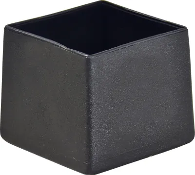 Produktbild von WAGNER Kappen für Vierkant Stahlrohr 4tlg. - 25 / 30 x 25 / 30 x 17 mm, Abrieb 4 mm, Kunststoff schwarz - 15052599