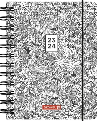 Produktbild von BRUNNEN 1071755194 Tageskalender Schülerkalender 2023/2024 "ZENart" 1 Seite = 1 Tag, Sa. + So. auf einer Seite Blattgröße 12 x 16 cm A6 PP-Einband