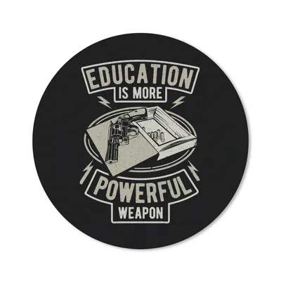 Produktbild von MuchoWow® Mauspad Mousepad Pistole - Vintage - Zitat 40x40 cm - Mousepads - Maus Mat - Pad - Mausunterlage - Schreibtisch Accessoires