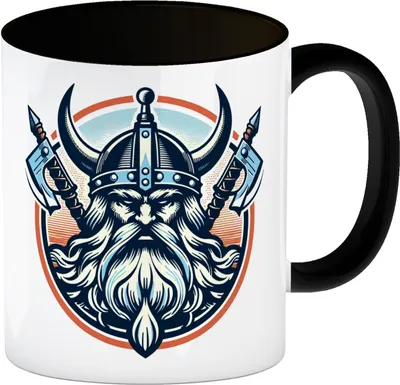Produktbild von Odin Wikinger Kaffeebecher in schwarz