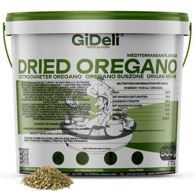 Produktbild von Oregano 500g Getrocknet Blätter Natur Vegan Pizza Pasta Küchenkräuter GiDeli