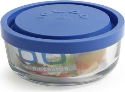 Image de Boîte à pain ronde avec couvercle borgonovo igloo bleu 320 ml ø 11 x 5 cm (12 pièces)