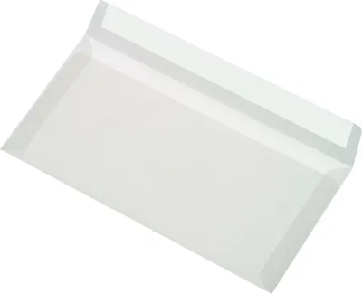 Produktbild von 50 Briefumschläge Din lang transparent weiss