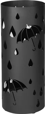 Produktbild von Famanu Parasolständer Metall - runder Parasolständer mit Haken - herausnehmbar - schwarz - 49 x Ø 195 cm